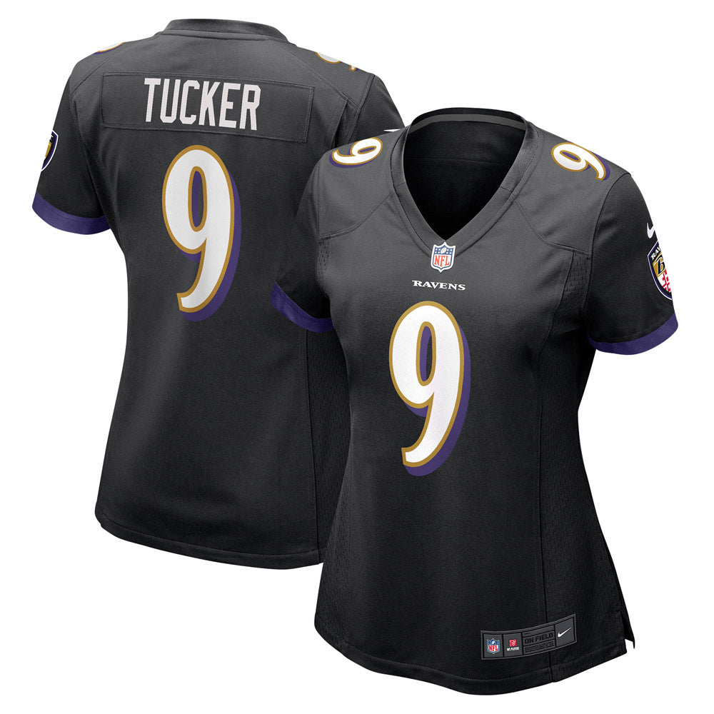 Women's Baltimore Ravens Justin Tucker Game Jersey Black